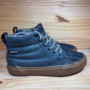 VANS Sk8 Hi Del Pato MTE Scotchgard Black Leather Upper Duck Mid Unisex Boots M6